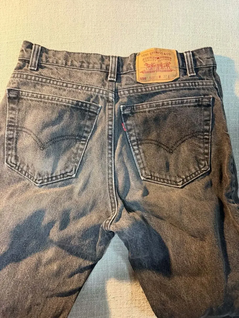 Levi's 550 Relaxed Fit Tapered Leg Black Jeans
